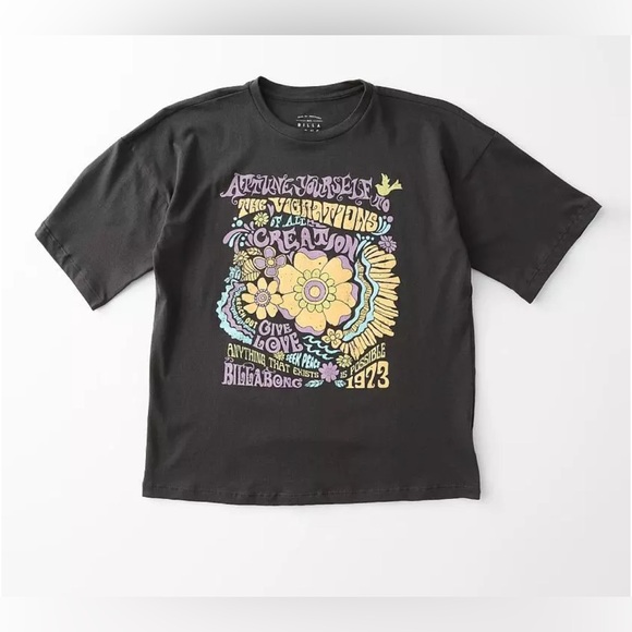 NWT Billabong Cosmic Trip Oversized T-Shirt Size XS Girls - Picture 1 of 3